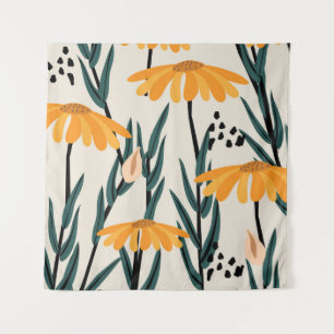 Yellow sunflowers tapestry