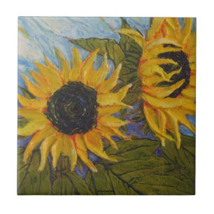 Yellow Sunflowers Tile
