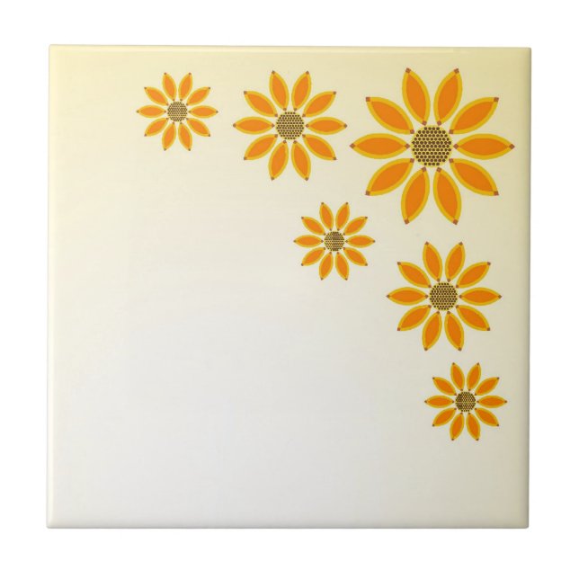 Yellow Sunflowers Tile (Front)