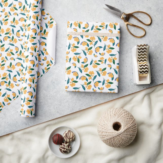 Yellow Sunflowers Wrapping Paper (Crafts)