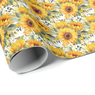 Yellow Sunflowers Wrapping Paper