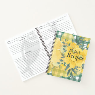 Yellow Sunny Blossoms Recipe Book