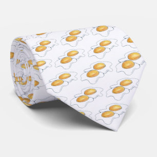 Yellow Sunny Side Up Breakfast Fried Eggs Tie