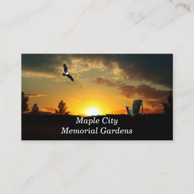 Yellow Sunset Grassy Meadow Business Cards (Front)