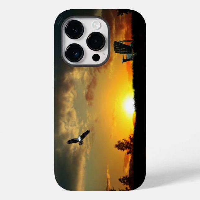 Yellow Sunset Grassy Meadow Cell Phone Case (Back)