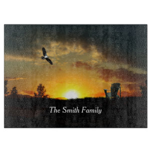 Yellow Sunset Grassy Meadow Cutting Board