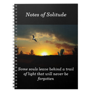 Yellow Sunset Grassy Meadow Spiral Notebook