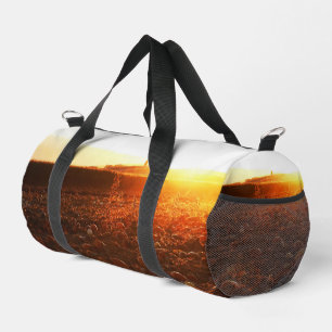 Yellow Sunset Pumpkin Patch Duffle Bag
