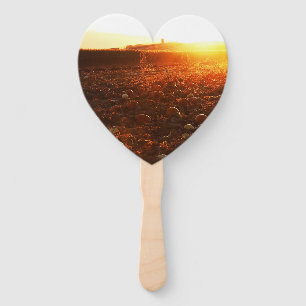 Yellow Sunset Pumpkin Patch Hand Fan