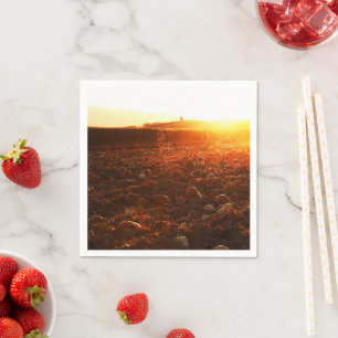 Yellow Sunset Pumpkin Patch Napkin