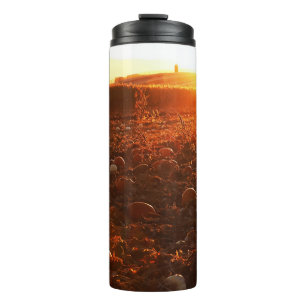 Yellow Sunset Pumpkin Patch Thermal Tumbler