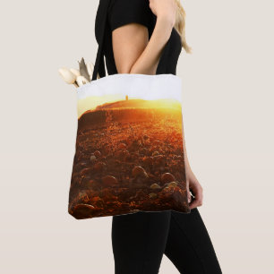 Yellow Sunset Pumpkin Patch Tote Bag