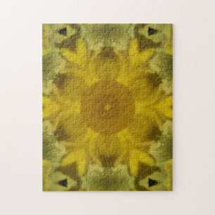 Yellow Sunshine Fractal Jigsaw Puzzle