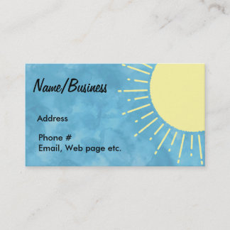 Yellow Sunshine In Blue Sky Custom   Business Card