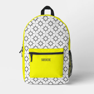 Yellow Sunshine   Printed Backpack