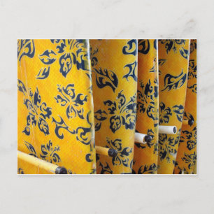 Yellow Surfboards in Racks Postcard