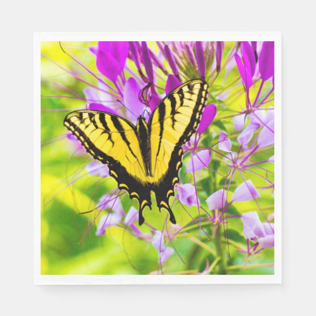 Yellow Swallowtail Butterfly Napkin (Front)