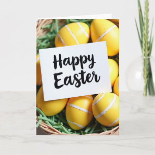 Yellow Swirls Basket Card