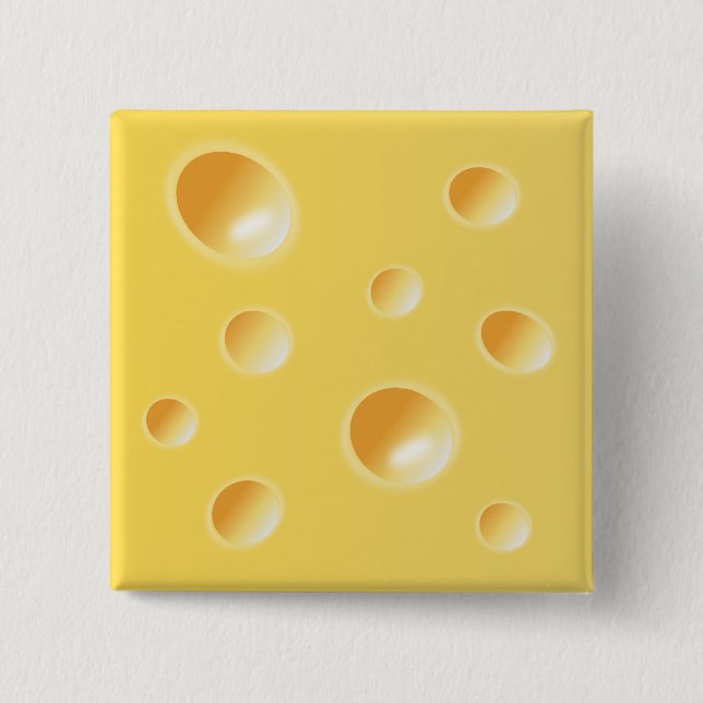Yellow Swiss Cheese Texture 15 Cm Square Badge (Front)
