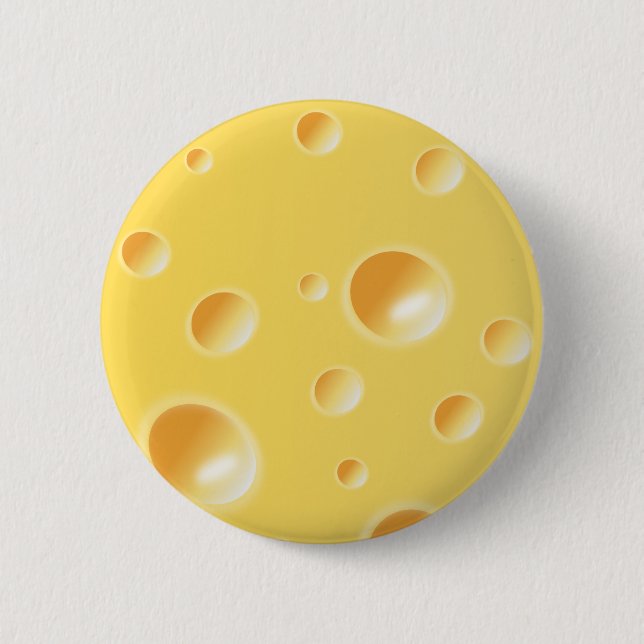 Yellow Swiss Cheese Texture 6 Cm Round Badge (Front)
