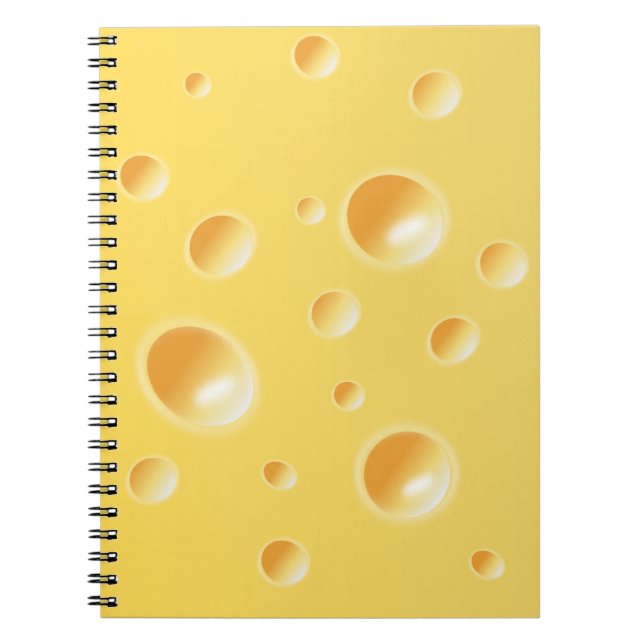 Yellow Swiss Cheese Texture Notebook (Front)