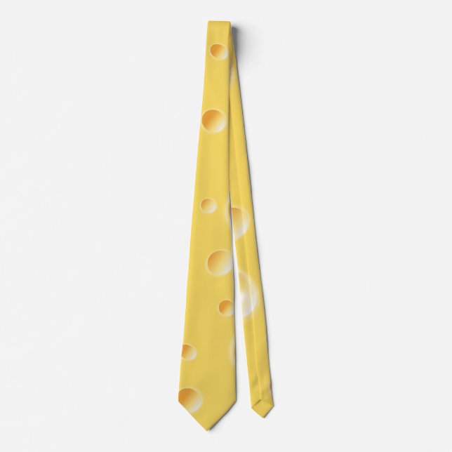 Yellow Swiss Cheese Texture Tie (Front)