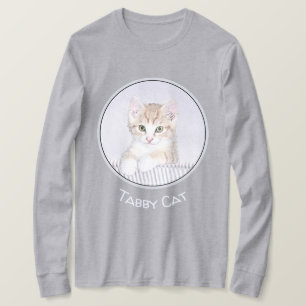 Yellow Tabby Kitten Painting - Original Cat Art T-Shirt