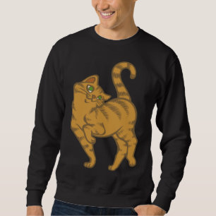 Yellow Tabby Orange Tabby Cat Cute Kitty Kitteh Sweatshirt