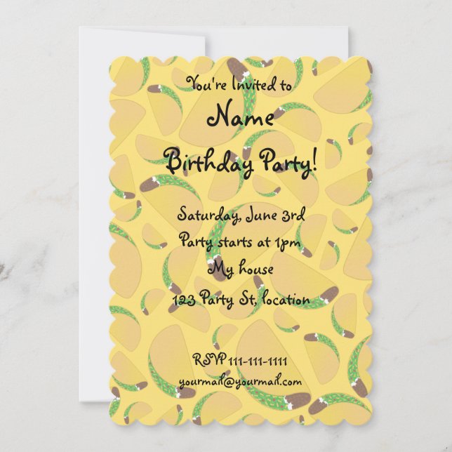 Yellow tacos invitation (Front)
