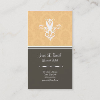 Yellow Tapestry Scissors Appointment Card