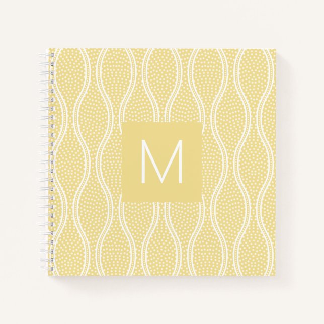 Yellow Tatewaku Monogrammed Notebook (Front)