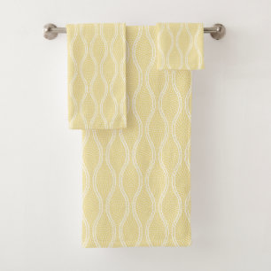 Yellow Tatewaku Same Komon Bath Towel Set