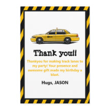Yellow Taxi Cab City Boys Birthday