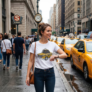 Yellow Taxi Cab City Transportation T-Shirt