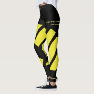 Yellow Team/Club Leggings with Fake Shorts