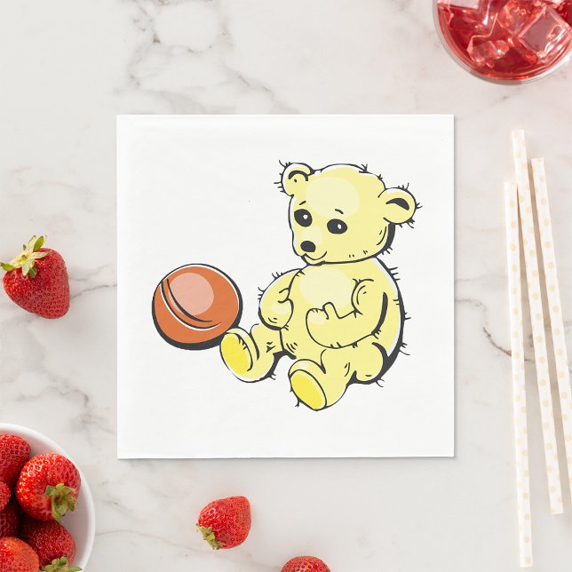 Yellow Teddy Bear Napkin (Creator Uploaded)