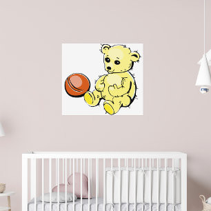 Yellow Teddy Bear Poster
