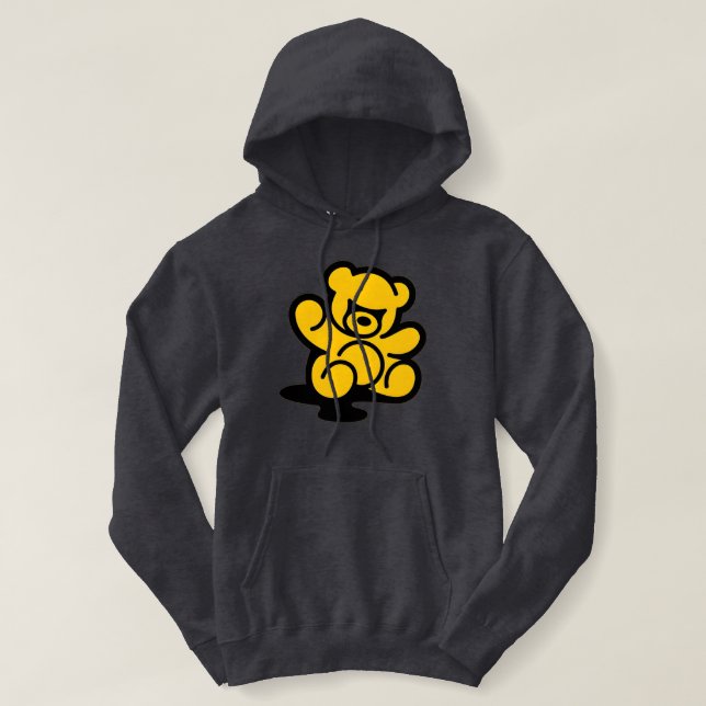 Yellow Teddy Trouble Hoodie (Design Front)