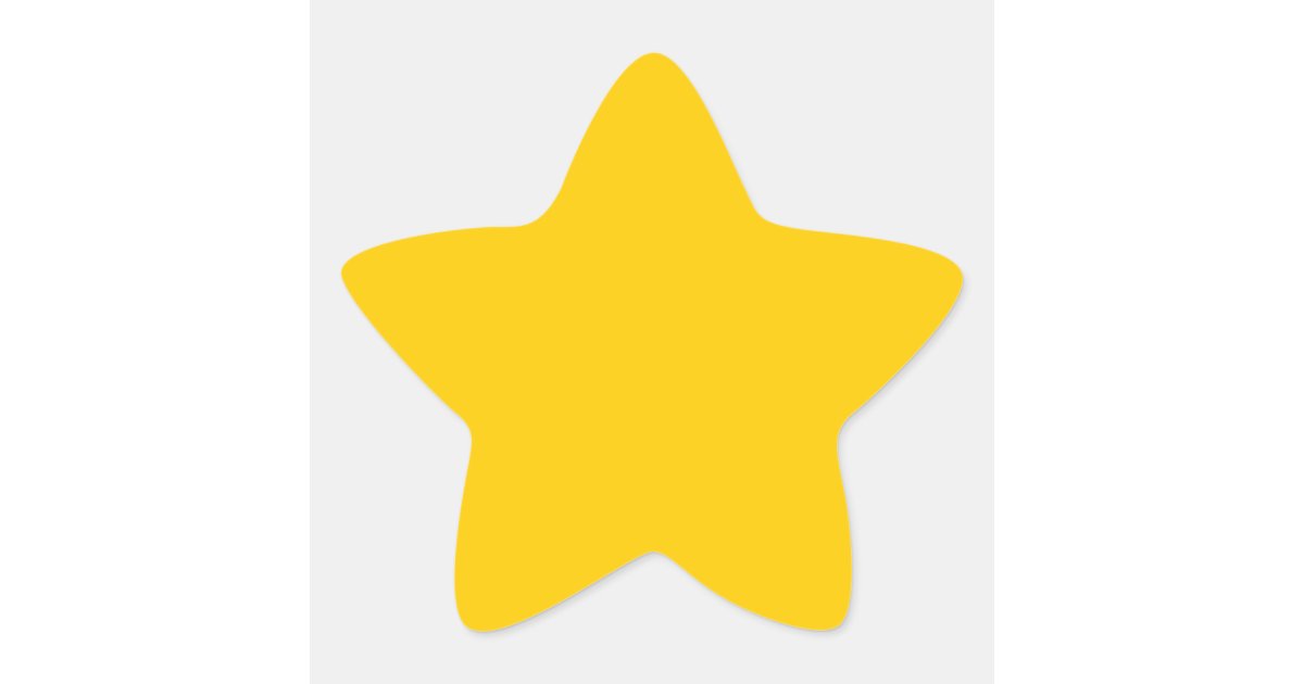 Yellow Template Star Sticker | Zazzle