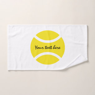 Yellow tennis ball bath towel gift set for players