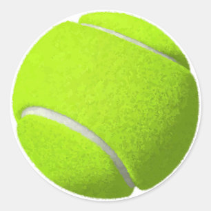 Yellow Tennis Ball Classic Round Sticker