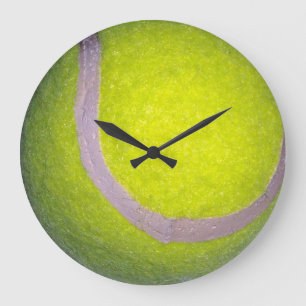 Yellow Tennis Ball, Large Clock