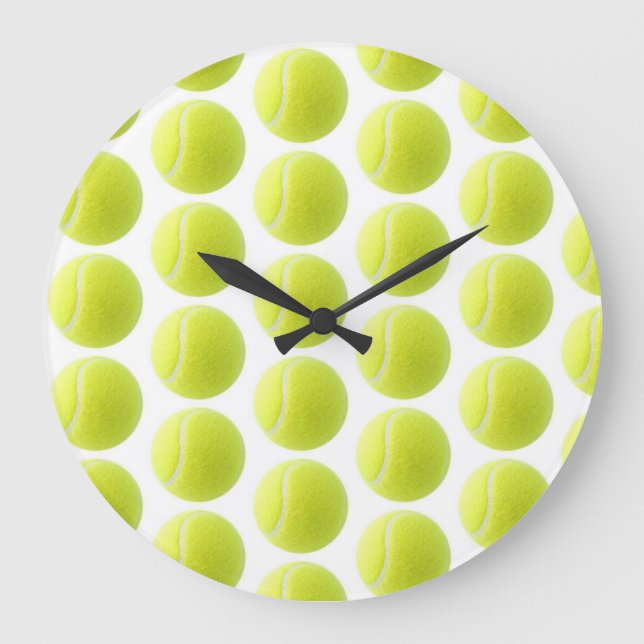 Yellow Tennis Ball Large Clock (Front)