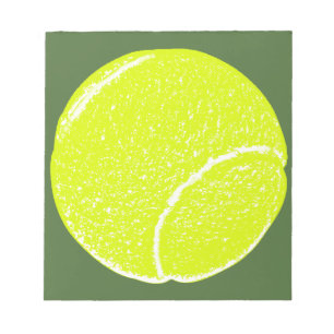 yellow tennis ball notepad