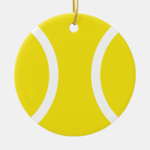 Yellow Tennis Ball Ornament for Christmas or deco