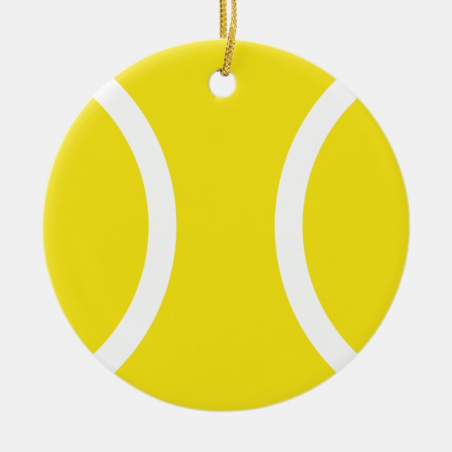 Yellow Tennis Ball Ornament for Christmas or deco (Front)