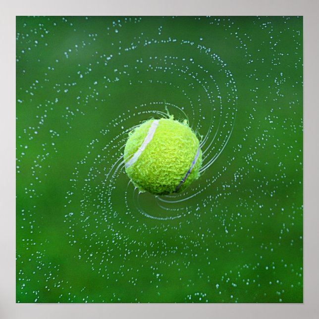 Yellow Tennis Ball Personalised Poster (Front)