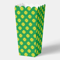 Yellow tennis ball print Birthday party popcorn