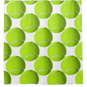 Yellow Tennis Ball Shower Curtain