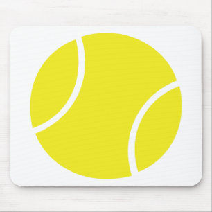 Yellow Tennis Ball Symbol Mouse Pad